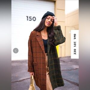 Dressed in Lala Scorpio OG Half + Half Oversized Coat